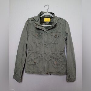 prince and fox jacket women’s Medium Army Green Lightweight Hooded Military